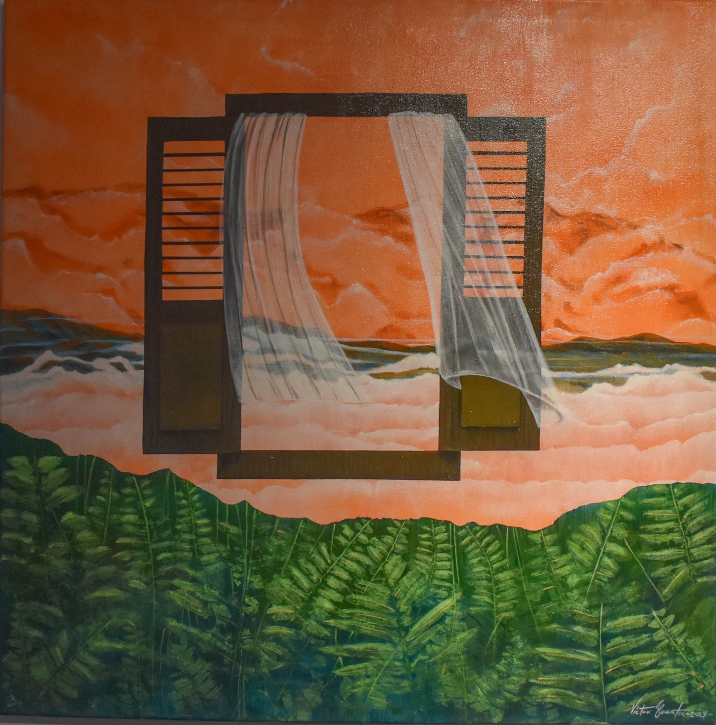 Víctor Fuentes Agostini "Ventana a la cordillera"