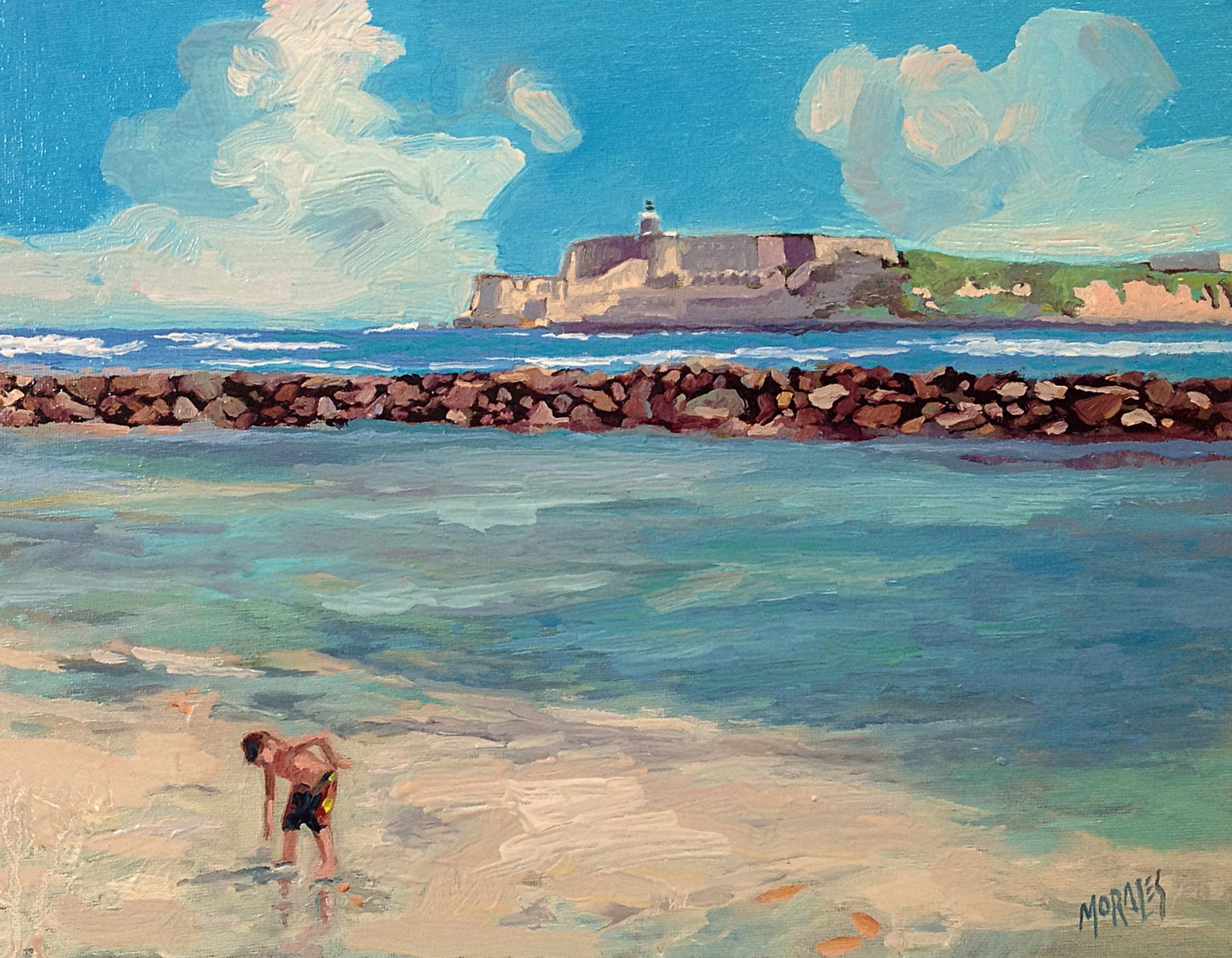 Ben Morales Correa "El Morro desde Isla de Cabra"