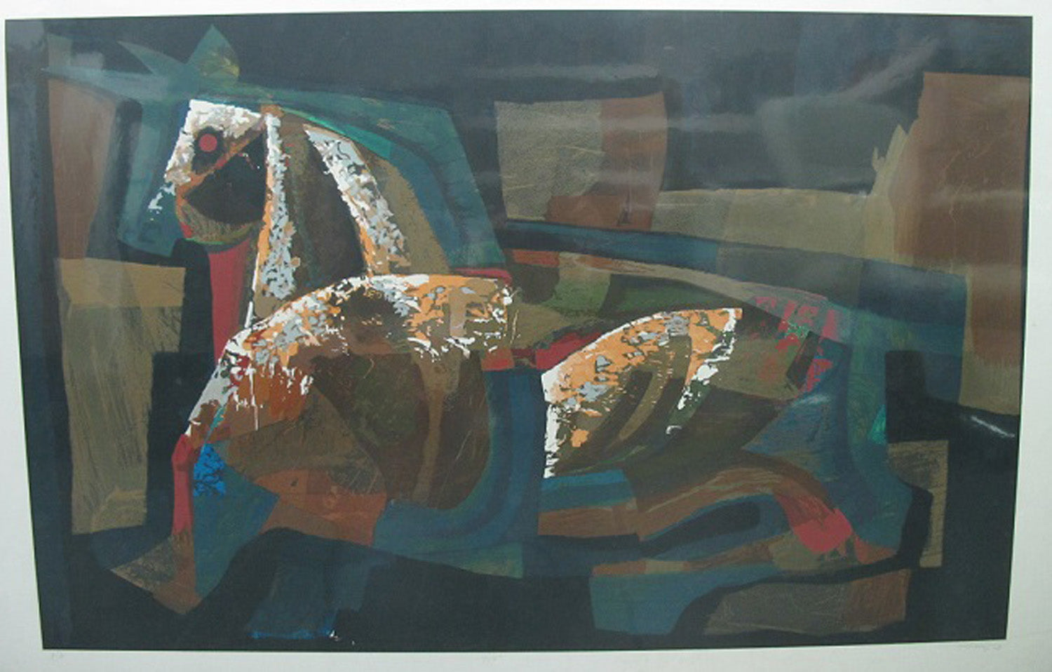 Artwork depicting an abstract interpretation of a bull