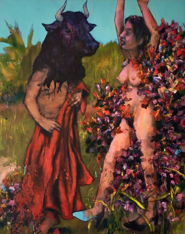 Aby Ruiz "Encuentro entre el minotauro torero y la desnudez de una ninfa isleña"
