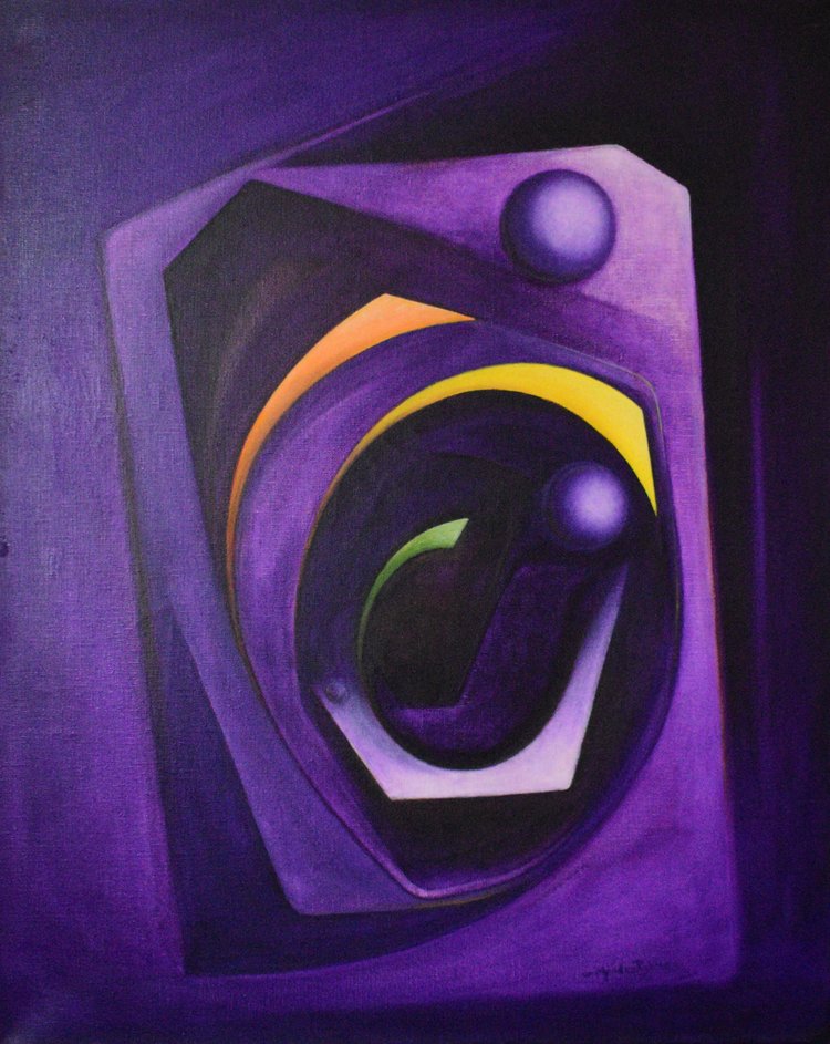 Abdías Méndez Robles "Espiral de un rectángulo en violeta"